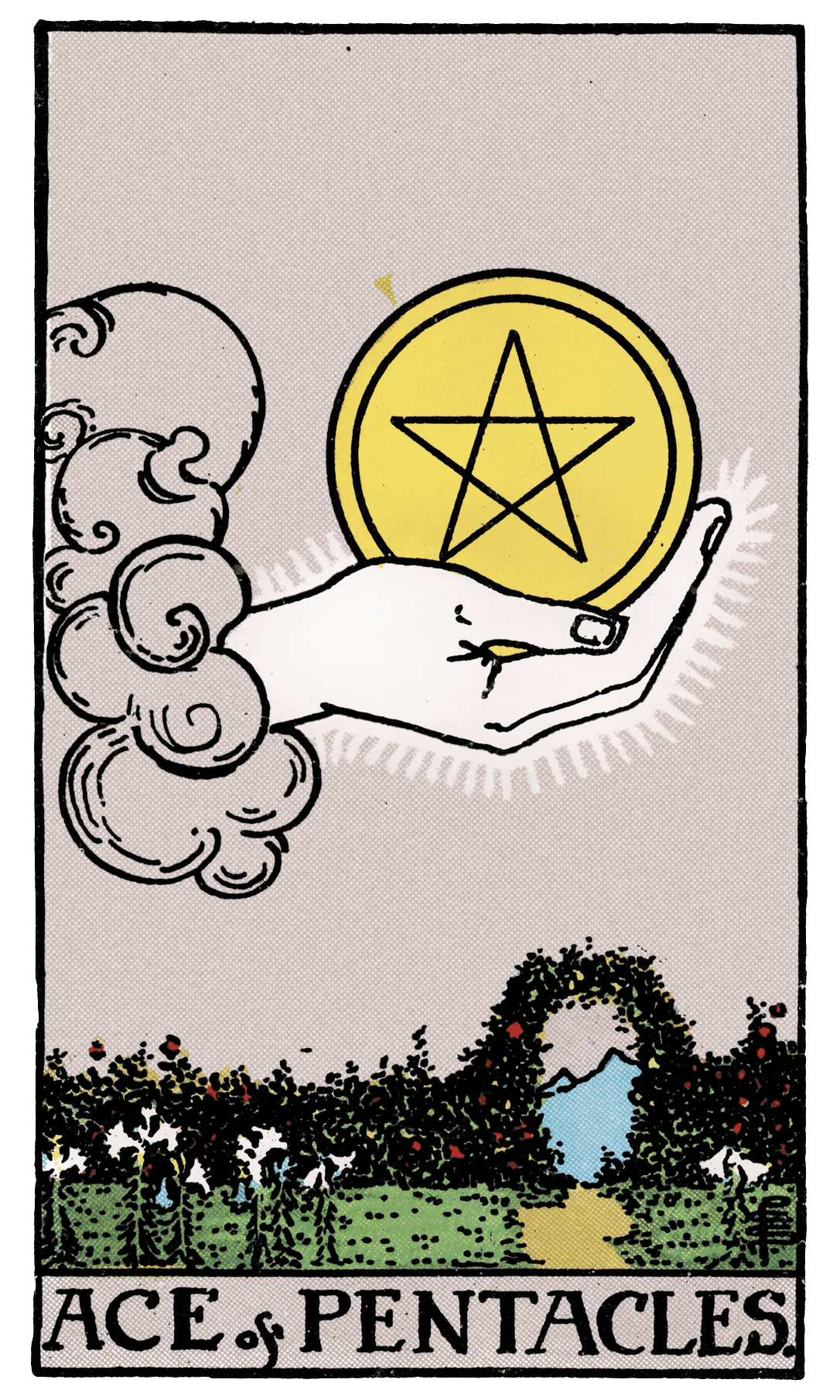 Ace of Pentacles tarot card