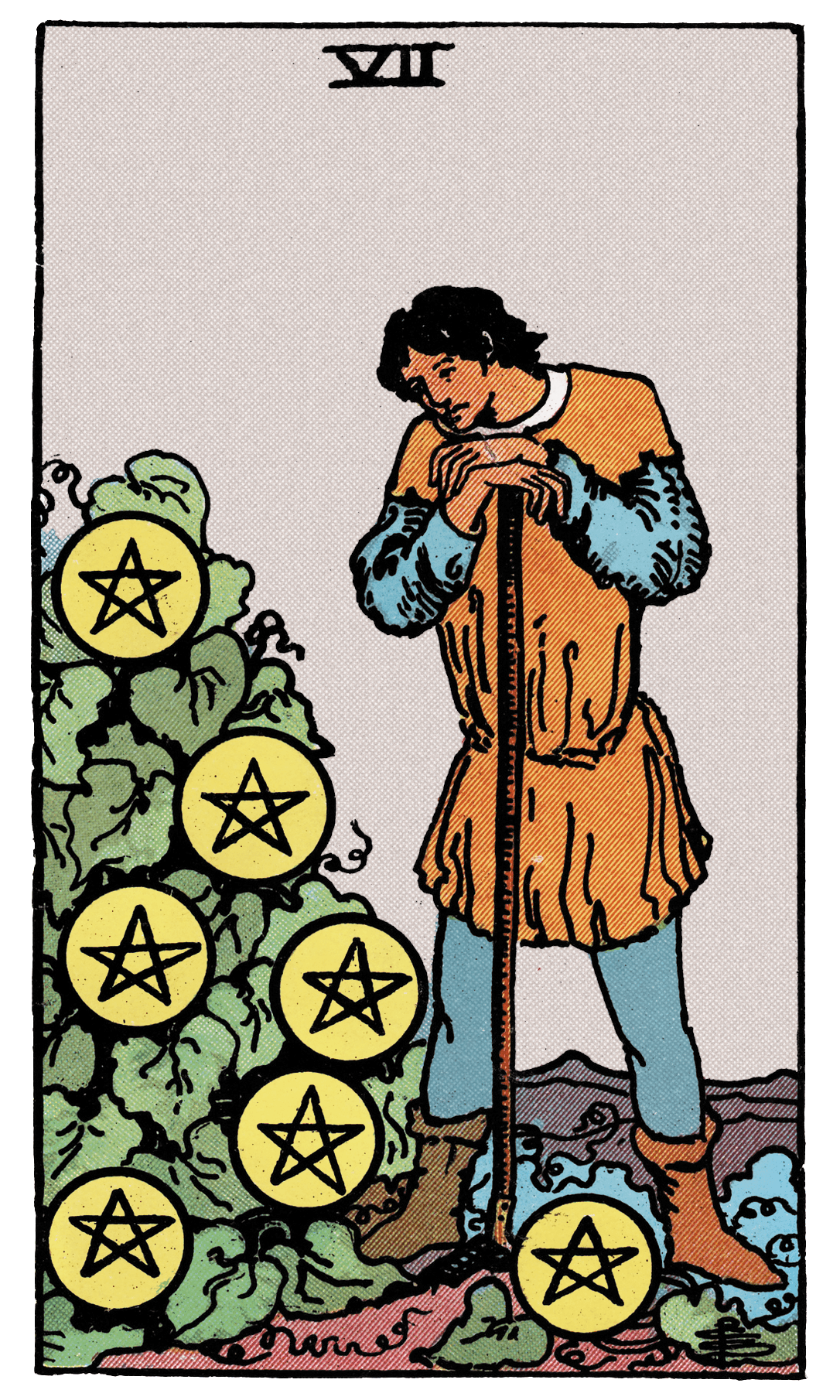Seven of Pentacles tarot card