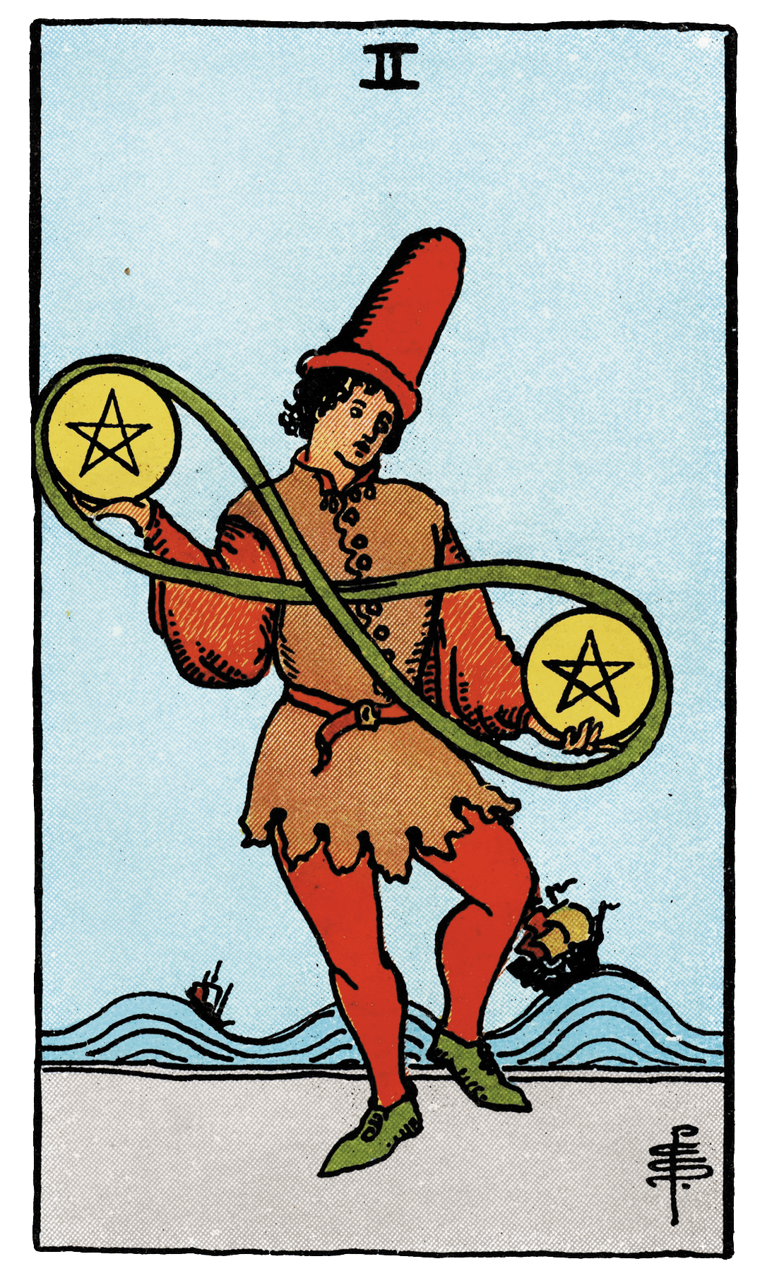 Two of Pentacles tarot card