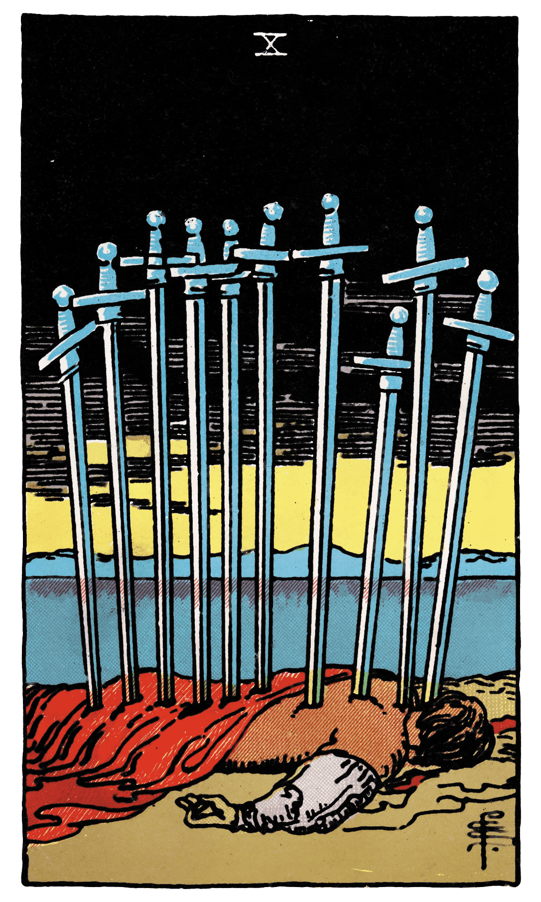 Ten of Swords tarot card
