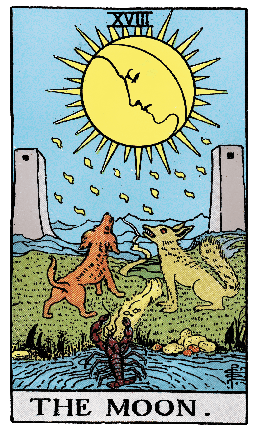 The Moon tarot card