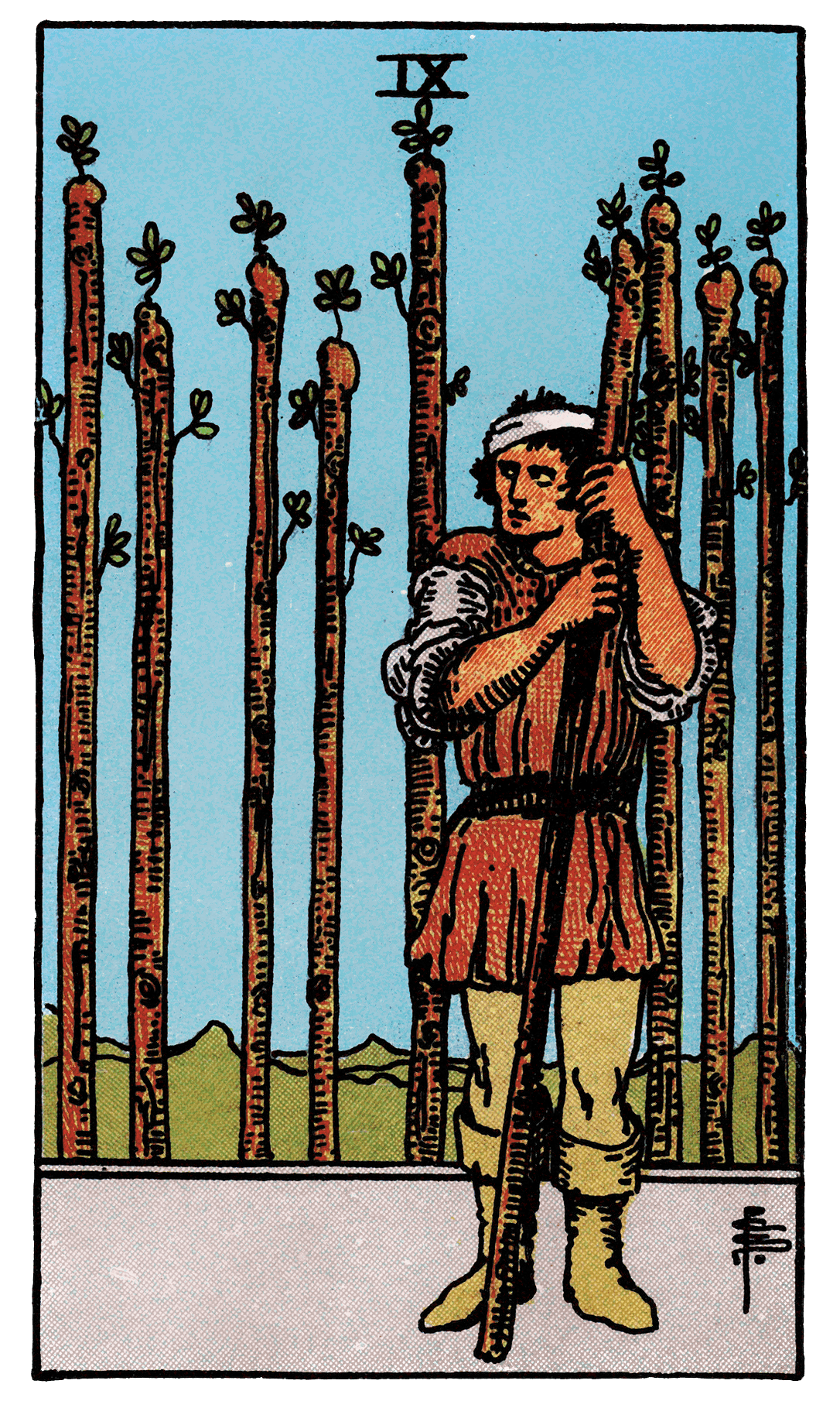 Nine of Wands tarot card